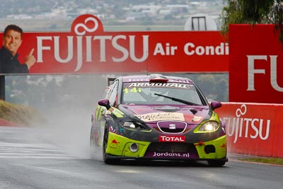 14;14;26-February-2012;Australia;Bathurst;Bathurst-12-Hour;Henk-Thijssen;Ivo-Breukers;Martin-Bailey;Mt-Panorama;NSW;New-South-Wales;Red-Camel-Jordans;Seat-Leon-20-TDI;auto;endurance;motorsport;racing;rain;telephoto;wet