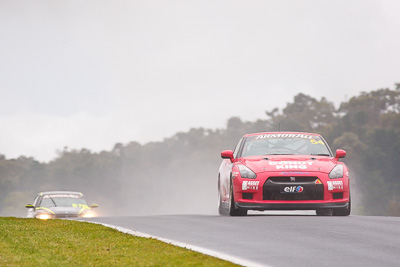 54;26-February-2012;54;Adam-Beechey;Anthony-Alford;Australia;Bathurst;Bathurst-12-Hour;Donut-King;Mt-Panorama;NSW;New-South-Wales;Nissan-GT‒R;Peter-Leemhuis;auto;endurance;motorsport;racing;rain;super-telephoto;wet