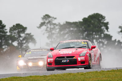 54;26-February-2012;54;Adam-Beechey;Anthony-Alford;Australia;Bathurst;Bathurst-12-Hour;Donut-King;Mt-Panorama;NSW;New-South-Wales;Nissan-GT‒R;Peter-Leemhuis;auto;endurance;motorsport;racing;rain;super-telephoto;wet