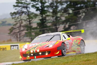 33;26-February-2012;33;Australia;Bathurst;Bathurst-12-Hour;Clearwater-Racing;Craig-Baird;Ferrari-458-Italia-GT3;Matt-Griffin;Mok-Weng-Sun;Mt-Panorama;NSW;New-South-Wales;auto;endurance;motorsport;racing;rain;super-telephoto;wet