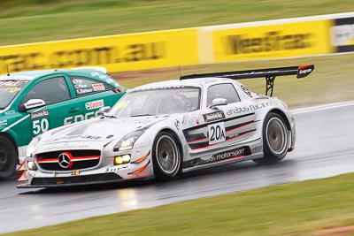 20;20;26-February-2012;Australia;Bathurst;Bathurst-12-Hour;Bret-Curtis;Erebus-Motorsport;Erebus-Racing;Jeroen-Bleekemolen;Mercedes‒Benz-SLS-AMG-GT3;Mt-Panorama;NSW;New-South-Wales;Peter-Hackett;Tim-Slade;auto;endurance;motion-blur;motorsport;racing;rain;super-telephoto;wet