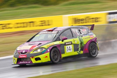 14;14;26-February-2012;Australia;Bathurst;Bathurst-12-Hour;Henk-Thijssen;Ivo-Breukers;Martin-Bailey;Mt-Panorama;NSW;New-South-Wales;Red-Camel-Jordans;Seat-Leon-20-TDI;auto;endurance;motion-blur;motorsport;racing;rain;super-telephoto;wet