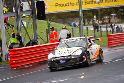 66;26-February-2012;Allan-Dippie;Australia;Bathurst;Bathurst-12-Hour;Bruce-Thomlinson;Mark-Maddren;Motorsport-Services;Mt-Panorama;NSW;New-South-Wales;Porsche-911-GT3-Cup-996;auto;endurance;motorsport;racing;rain;telephoto;wet