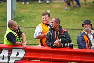 26-February-2012;Australia;Bathurst;Bathurst-12-Hour;Dirk-Klynsmith;Joel-Strickland;Mt-Panorama;NSW;New-South-Wales;atmosphere;auto;endurance;motorsport;paddock;photographers;portrait;racing;telephoto