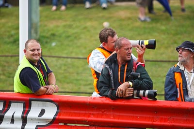 26-February-2012;Australia;Bathurst;Bathurst-12-Hour;Dirk-Klynsmith;Joel-Strickland;Mt-Panorama;NSW;New-South-Wales;atmosphere;auto;endurance;motorsport;paddock;photographers;portrait;racing;telephoto