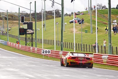 33;26-February-2012;33;Australia;Bathurst;Bathurst-12-Hour;Clearwater-Racing;Craig-Baird;Ferrari-458-Italia-GT3;Matt-Griffin;Mok-Weng-Sun;Mt-Panorama;NSW;New-South-Wales;auto;endurance;motorsport;racing;rain;telephoto;wet