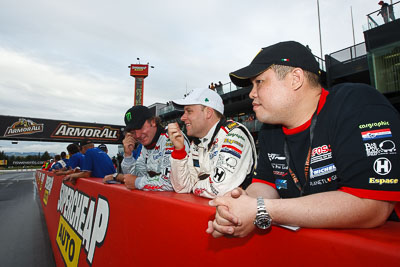 26-February-2012;Australia;Bathurst;Bathurst-12-Hour;Clearwater-Racing;Craig-Baird;Matt-Griffin;Mt-Panorama;NSW;New-South-Wales;atmosphere;auto;endurance;motorsport;paddock;pitlane;portrait;racing;wide-angle