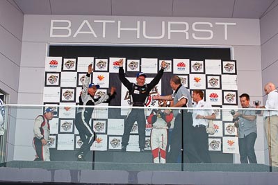 26-February-2012;Australia;Bathurst;Bathurst-12-Hour;Henk-Thijssen;Ivo-Breukers;Martin-Bailey;Mt-Panorama;NSW;New-South-Wales;atmosphere;auto;celebration;endurance;motorsport;podium;racing;telephoto