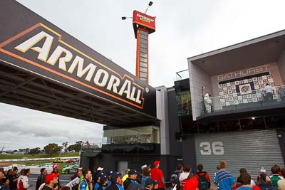 26-February-2012;Australia;Bathurst;Bathurst-12-Hour;Mt-Panorama;NSW;New-South-Wales;atmosphere;auto;celebration;endurance;motorsport;pitlane;podium;racing;wide-angle