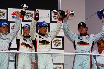 26-February-2012;Australia;Bathurst;Bathurst-12-Hour;Clearwater-Racing;Craig-Baird;Matt-Griffin;Mok-Weng-Sun;Mt-Panorama;NSW;New-South-Wales;atmosphere;auto;celebration;endurance;motorsport;podium;racing;telephoto