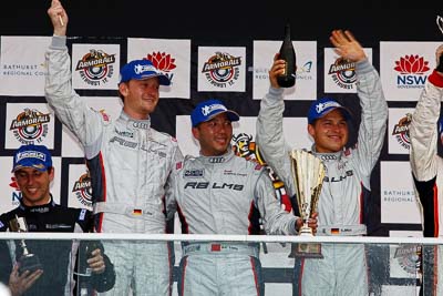 26-February-2012;Australia;Bathurst;Bathurst-12-Hour;Christer-Jöns;Christopher-Mies;Darryl-OYoung;Mt-Panorama;NSW;New-South-Wales;Phoenix-Racing;atmosphere;auto;celebration;endurance;motorsport;podium;racing;telephoto