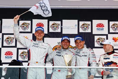 26-February-2012;Australia;Bathurst;Bathurst-12-Hour;Christer-Jöns;Christopher-Mies;Darryl-OYoung;Mt-Panorama;NSW;New-South-Wales;Phoenix-Racing;atmosphere;auto;celebration;endurance;motorsport;podium;racing;telephoto