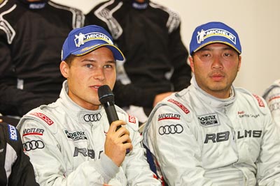 26-February-2012;Australia;Bathurst;Bathurst-12-Hour;Christopher-Mies;Mt-Panorama;NSW;New-South-Wales;Phoenix-Racing;atmosphere;auto;endurance;interview;media-centre;motorsport;paddock;portrait;racing;telephoto