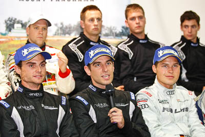 26-February-2012;Australia;Bathurst;Bathurst-12-Hour;Erebus-Motorsport;Erebus-Racing;Jeroen-Bleekemolen;Mt-Panorama;NSW;New-South-Wales;Tim-Slade;atmosphere;auto;endurance;interview;media-centre;motorsport;paddock;portrait;racing;telephoto