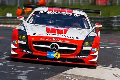 15;17-May-2012;24-Hour;Black-Falcon;Deutschland;Germany;Green-Hell;Grüne-Hölle;Jeroen-Bleekemolen;Karussell;Manuel-Metzger;Mercedes‒Benz-SLS-AMG-GT3;Nuerburg;Nuerburgring;Nurburg;Nurburgring;Nürburg;Nürburgring;Ralf-Schall;Rhineland‒Palatinate;Sean-Edwards;auto;endurance;motorsport;racing;super-telephoto