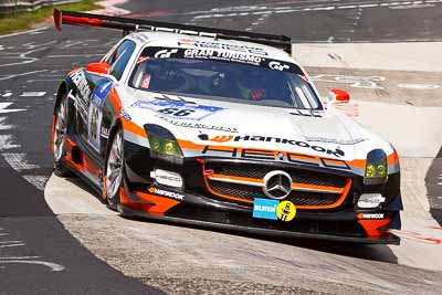 66;17-May-2012;24-Hour;Andreas-Simonsen;Christiaan-Frankenhout;Deutschland;Germany;Green-Hell;Grüne-Hölle;Hankook‒Team-Heico;Karussell;Lance-David-Arnold;Mercedes‒Benz-SLS-AMG-GT3;Nuerburg;Nuerburgring;Nurburg;Nurburgring;Nürburg;Nürburgring;Pierre-Kaffer;Rhineland‒Palatinate;auto;endurance;motorsport;racing;telephoto