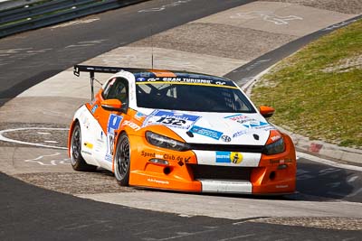 132;17-May-2012;24-Hour;Axel-Jahn;Daniel-Dupont;Deutschland;Fabrice-Reicher;Germany;Green-Hell;Grüne-Hölle;Karussell;Nuerburg;Nuerburgring;Nurburg;Nurburgring;Nürburg;Nürburgring;Raphael-Hundeborn;Rhineland‒Palatinate;Volkswagen-Scirocco;auto;endurance;motorsport;racing;telephoto