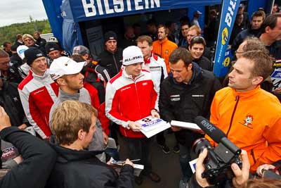 18-May-2012;24-Hour;Audi-Sport-Team-Phoenix;Christopher-Brück;Deutschland;Germany;Green-Hell;Grüne-Hölle;Hankook‒Team-Heico;Lance-David-Arnold;Marc-Basseng;Nuerburg;Nuerburgring;Nurburg;Nurburgring;Nürburg;Nürburgring;Rhineland‒Palatinate;atmosphere;auto;crowd;endurance;media;motorsport;paddock;portrait;racing;wide-angle