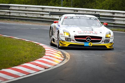 21;18-May-2012;21;24-Hour;Deutschland;Germany;Green-Hell;Grüne-Hölle;Mark-Bullitt;Marko-Hartung;Mercedes‒Benz-SLS-AMG-GT3;Michael-Zehe;Nuerburg;Nuerburgring;Nurburg;Nurburgring;Nürburg;Nürburgring;ROWE-Racing;Rhineland‒Palatinate;Roland-Rehfeld;Wehrseifen;auto;endurance;motorsport;racing;super-telephoto