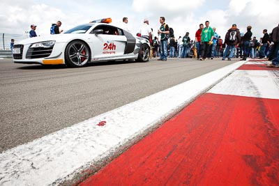 19-May-2012;24-Hour;Audi-R8;Deutschland;Germany;Green-Hell;Grüne-Hölle;Nuerburg;Nuerburgring;Nurburg;Nurburgring;Nürburg;Nürburgring;Rhineland‒Palatinate;Safety-Car;atmosphere;auto;circuit;endurance;kerb;motorsport;racing;track;wide-angle