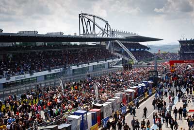 19-May-2012;24-Hour;Deutschland;Germany;Green-Hell;Grüne-Hölle;Nuerburg;Nuerburgring;Nurburg;Nurburgring;Nürburg;Nürburgring;Rhineland‒Palatinate;Topshot;atmosphere;auto;crowd;endurance;fans;grandstand;grid;landscape;motorsport;pitlane;racing;scenery;sky;spectators;start;telephoto