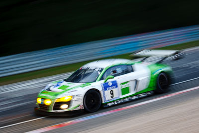 9;19-May-2012;24-Hour;9;Audi-R8-LMS-Ultra;Brunnchen;Brünnchen;Christian-Hohenadel;Deutschland;Frank-Biela;Germany;Green-Hell;Grüne-Hölle;Luca-Ludwig;Nuerburg;Nuerburgring;Nurburg;Nurburgring;Nürburg;Nürburgring;Raeder-Motorsport;Rhineland‒Palatinate;Thomas-Mutsch;auto;endurance;motion-blur;motorsport;racing;telephoto