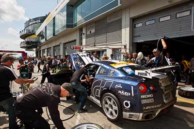 123;20-May-2012;24-Hour;Deutschland;Germany;Green-Hell;Grüne-Hölle;Kazunori-Yamauchi;Lucas-Ordonez;Nissan-GT‒R;Nuerburg;Nuerburgring;Nurburg;Nurburgring;Nürburg;Nürburgring;Rhineland‒Palatinate;Team-GT-Academy;Tobias-Schulze;Yasukichi-Yamamoto;atmosphere;auto;endurance;motorsport;pitlane;pitstop;racing;wide-angle