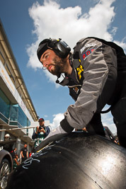 21;20-May-2012;21;24-Hour;Deutschland;Germany;Green-Hell;Grüne-Hölle;Mark-Bullitt;Marko-Hartung;Mercedes‒Benz-SLS-AMG-GT3;Michael-Zehe;Nuerburg;Nuerburgring;Nurburg;Nurburgring;Nürburg;Nürburgring;ROWE-Racing;Rhineland‒Palatinate;Roland-Rehfeld;Topshot;atmosphere;auto;clouds;endurance;mechanic;motorsport;pitlane;pitstop;portrait;racing;sky;tyre;wide-angle