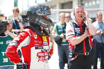 20-May-2012;24-Hour;Deutschland;Germany;Green-Hell;Grüne-Hölle;Nuerburg;Nuerburgring;Nurburg;Nurburgring;Nürburg;Nürburgring;Rhineland‒Palatinate;Sabine-Schmitz;atmosphere;auto;endurance;motorsport;pitlane;portrait;racing;telephoto