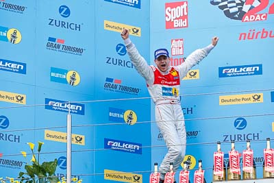 20-May-2012;24-Hour;Audi-Sport-Team-Phoenix;Deutschland;Germany;Green-Hell;Grüne-Hölle;Marc-Basseng;Nuerburg;Nuerburgring;Nurburg;Nurburgring;Nürburg;Nürburgring;Rhineland‒Palatinate;atmosphere;auto;celebration;endurance;motorsport;podium;racing;telephoto