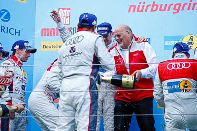 20-May-2012;24-Hour;Audi-Sport-Team-Phoenix;Deutschland;Germany;Green-Hell;Grüne-Hölle;Nuerburg;Nuerburgring;Nurburg;Nurburgring;Nürburg;Nürburgring;Rhineland‒Palatinate;atmosphere;auto;celebration;champagne;endurance;motorsport;podium;racing;telephoto