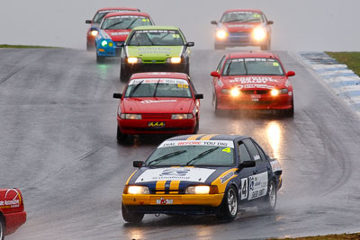 4;23-September-2012;4;Australia;Ford-Falcon-EA;Phillip-Island;Saloon-Cars;Shannons-Nationals;Tony-Auddino;VIC;Victoria;auto;motorsport;racing;rain;super-telephoto;wet