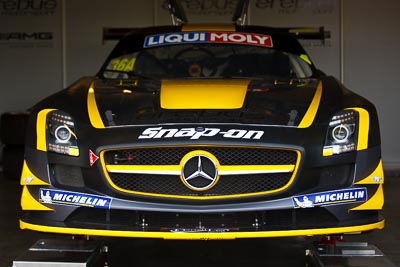 36;36;7-February-2013;Australia;Bathurst;Bathurst-12-Hour;Erebus-Motorsport;Erebus-Racing;Grand-Tourer;Mercedes‒Benz-SLS-AMG-GT3;Mt-Panorama;NSW;New-South-Wales;atmosphere;auto;close‒up;detail;endurance;motorsport;pitlane;racing;telephoto