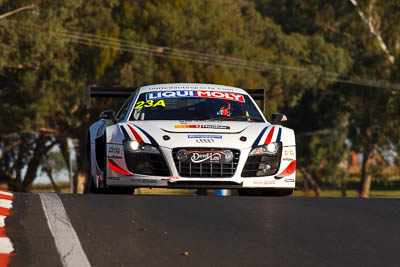 23;23;8-February-2013;Alain-Li;Audi-R8-LMS-Ultra;Australia;Bathurst;Bathurst-12-Hour;Brendon-Hartley;Grand-Tourer;Mark-Patterson;McPhillamy-Park;Mt-Panorama;NSW;New-South-Wales;United-Autosports;auto;endurance;motorsport;racing;super-telephoto