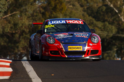 30;30;8-February-2013;Australia;Bathurst;Bathurst-12-Hour;Drew-Russell;Grand-Tourer;Hunter-Motorsports;Jonny-Reid;McPhillamy-Park;Mt-Panorama;NSW;New-South-Wales;Porsche-911-GT3-Cup-997;Steven-Johnson;auto;endurance;motorsport;racing;super-telephoto