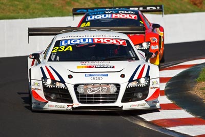 23;23;8-February-2013;Alain-Li;Audi-R8-LMS-Ultra;Australia;Bathurst;Bathurst-12-Hour;Brendon-Hartley;Grand-Tourer;Mark-Patterson;Mt-Panorama;NSW;New-South-Wales;The-Esses;United-Autosports;auto;endurance;motorsport;racing;super-telephoto