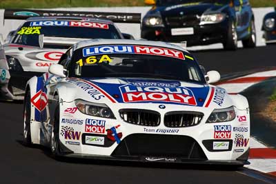 16;16;8-February-2013;Australia;BMW-Z4-GT3;Bathurst;Bathurst-12-Hour;Charles-Ng;Franz-Engstler;Grand-Tourer;John-Modystach;Kristian-Poulsen;LIQUI-MOLY-Team-Engstler;Mt-Panorama;NSW;New-South-Wales;The-Esses;auto;endurance;motorsport;racing;super-telephoto