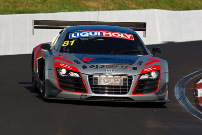 81;8-February-2013;81;Audi-R8-LMS-Ultra;Australia;Bathurst;Bathurst-12-Hour;Christian-Zügel;Dragonspeed;Elton-Julian;Eric-Lux;Grand-Tourer;Mt-Panorama;NSW;New-South-Wales;The-Esses;auto;endurance;motorsport;racing;super-telephoto