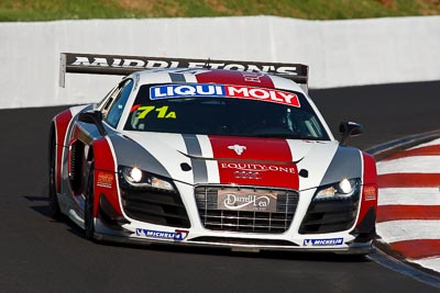 71;71;8-February-2013;Andrew-McInnes;Audi-R8-LMS;Australia;Bathurst;Bathurst-12-Hour;Darryl-O’Young;Dean-Koutsoumidis;Equity‒One;Grand-Tourer;Mt-Panorama;NSW;New-South-Wales;Simon-Middleton;The-Esses;auto;endurance;motorsport;racing;super-telephoto