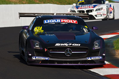 63;63;8-February-2013;Australia;Bathurst;Bathurst-12-Hour;Erebus-Motorsport;Erebus-Racing;Grand-Tourer;Lee-Holdsworth;Mercedes‒Benz-SLS-AMG-GT3;Mt-Panorama;NSW;New-South-Wales;Peter-Hackett;The-Esses;Tim-Slade;auto;endurance;motorsport;racing;super-telephoto