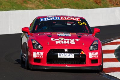 54;54;8-February-2013;Adam-Beechey;Australia;Bathurst;Bathurst-12-Hour;Donut-King;Grand-Tourer;Mt-Panorama;NSW;New-South-Wales;Nissan-GT‒R;Peter-Leemhuis;The-Esses;Tony-Alford;auto;endurance;motorsport;racing;super-telephoto