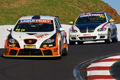 56;56;8-February-2013;Australia;Bathurst;Bathurst-12-Hour;Grand-Tourer;Kerry-Wade;Mark-Pilatti;Motorsport-Services;Mt-Panorama;NSW;New-South-Wales;Seat-Leon-Supercopa;Simon-Piauaninj;The-Esses;auto;endurance;motorsport;racing;super-telephoto