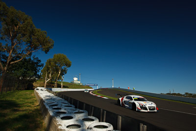 23;23;8-February-2013;Alain-Li;Audi-R8-LMS-Ultra;Australia;Bathurst;Bathurst-12-Hour;Brendon-Hartley;Grand-Tourer;Mark-Patterson;Mt-Panorama;NSW;New-South-Wales;The-Esses;United-Autosports;auto;endurance;motorsport;racing;sky;wide-angle