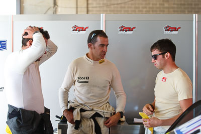 8-February-2013;Alex-Davison;Australia;Bathurst;Bathurst-12-Hour;Competition-Motorsports;David-Calvert‒Jones;Grand-Tourer;James-Davison;Mt-Panorama;NSW;New-South-Wales;atmosphere;auto;endurance;motorsport;paddock;portrait;racing;telephoto