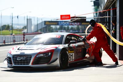 81;8-February-2013;81;Audi-R8-LMS-Ultra;Australia;Bathurst;Bathurst-12-Hour;Christian-Zügel;Dragonspeed;Elton-Julian;Eric-Lux;Grand-Tourer;Mt-Panorama;NSW;New-South-Wales;atmosphere;auto;endurance;motorsport;paddock;pitlane;racing;telephoto