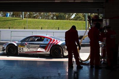 81;8-February-2013;81;Audi-R8-LMS-Ultra;Australia;Bathurst;Bathurst-12-Hour;Christian-Zügel;Dragonspeed;Elton-Julian;Eric-Lux;Grand-Tourer;Mt-Panorama;NSW;New-South-Wales;Topshot;atmosphere;auto;endurance;motorsport;paddock;pitlane;racing;telephoto