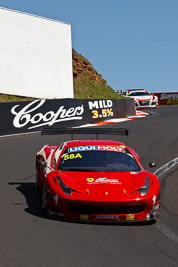 58;58;8-February-2013;AF-Corse;Australia;Bathurst;Bathurst-12-Hour;Ferrari-458-Italia-GT3;Grand-Tourer;Marco-Cioci;Michele-Rugolo;Mt-Panorama;NSW;New-South-Wales;Steve-Wyatt;The-Dipper;auto;endurance;motorsport;racing;telephoto