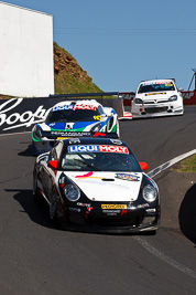 4;4;8-February-2013;Australia;Bathurst;Bathurst-12-Hour;Daniel-Gaunt;Grand-Tourer;Grove-Group;Max-Twigg;Mt-Panorama;NSW;New-South-Wales;Porsche-911-GT3-Cup-997;Stephen-Grove;The-Dipper;auto;endurance;motorsport;racing;telephoto