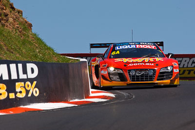 6;6;8-February-2013;Audi-R8-LMS;Australia;Bathurst;Bathurst-12-Hour;Craig-Lowndes;Grand-Tourer;Mt-Panorama;NSW;New-South-Wales;Rod-Salmon;Skwirk-Oneworld-Bar;The-Esses;Warren-Luff;auto;endurance;motorsport;racing;super-telephoto