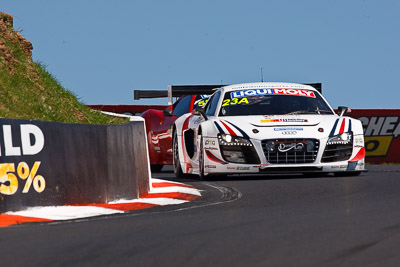 23;23;8-February-2013;Alain-Li;Audi-R8-LMS-Ultra;Australia;Bathurst;Bathurst-12-Hour;Brendon-Hartley;Grand-Tourer;Mark-Patterson;Mt-Panorama;NSW;New-South-Wales;The-Esses;United-Autosports;auto;endurance;motorsport;racing;super-telephoto